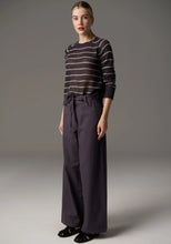 Load image into Gallery viewer, Maia Stripe Knit in Charcoal/Blush by POL
