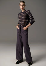Load image into Gallery viewer, Maia Stripe Knit in Charcoal/Blush by POL
