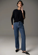 Load image into Gallery viewer, Bennet Drape Back Knit in Ink by Pol
