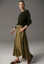 Load image into Gallery viewer, Bennet Drape Back Knit in Khaki by Pol
