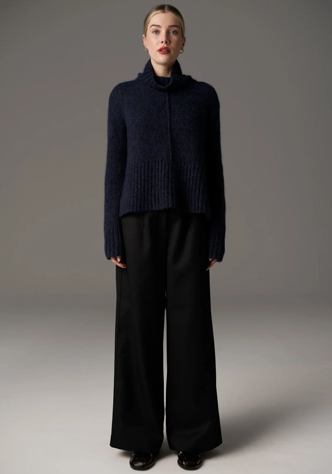 Grove Turtleneck Knit in Ink by Pol