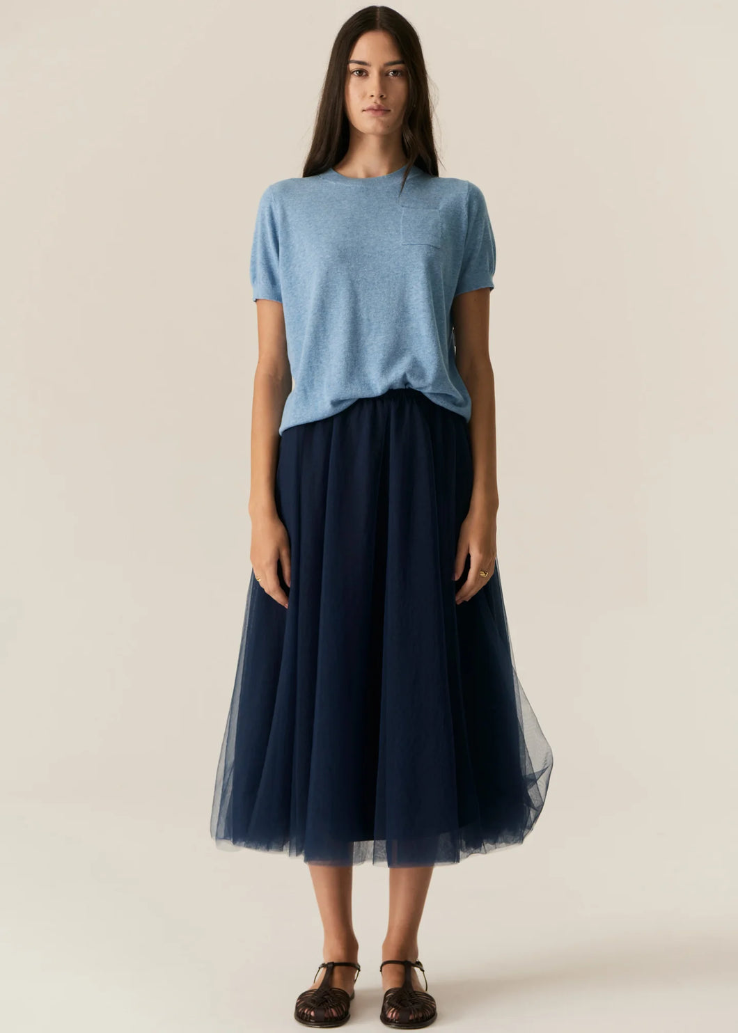 Posay Tulle Skirt in Ink by POL