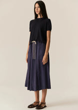 Load image into Gallery viewer, Henri Drawcord Tie Skirt in Ink by POL
