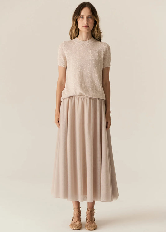 Pax Lurex Tee in Pink by POL