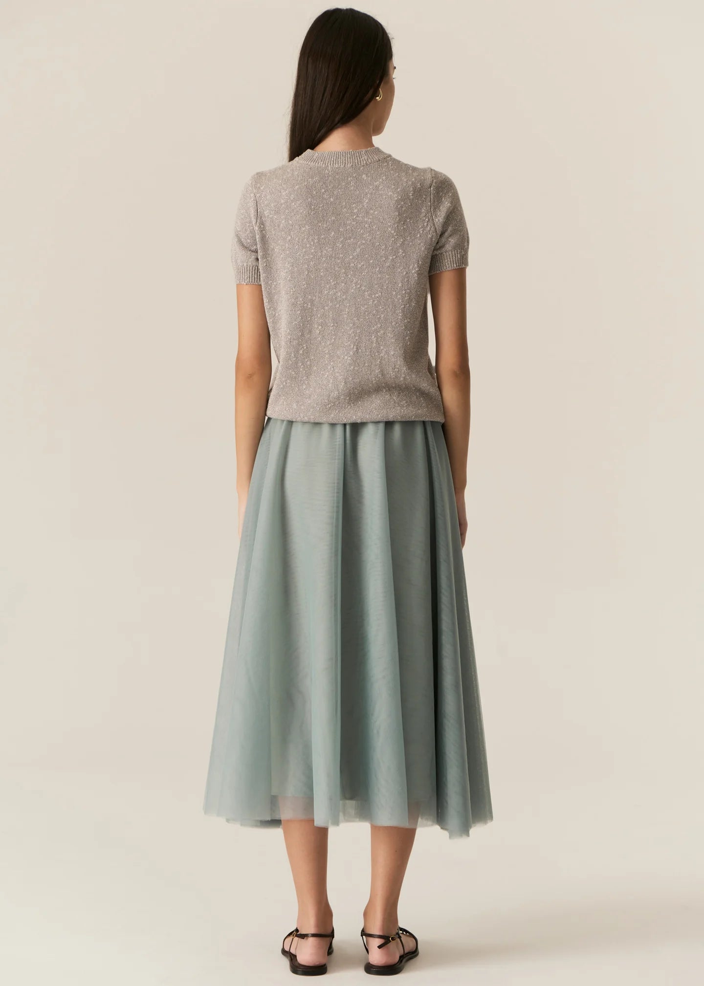 Pax Lurex Tee in Stone by POL