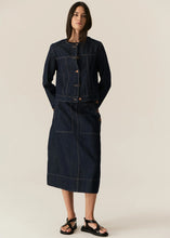 Load image into Gallery viewer, Carsen Skirt in Dark Denim by POL
