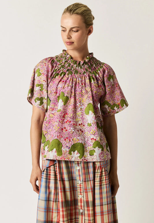 Meadows Frill Neck Top by Nancybird