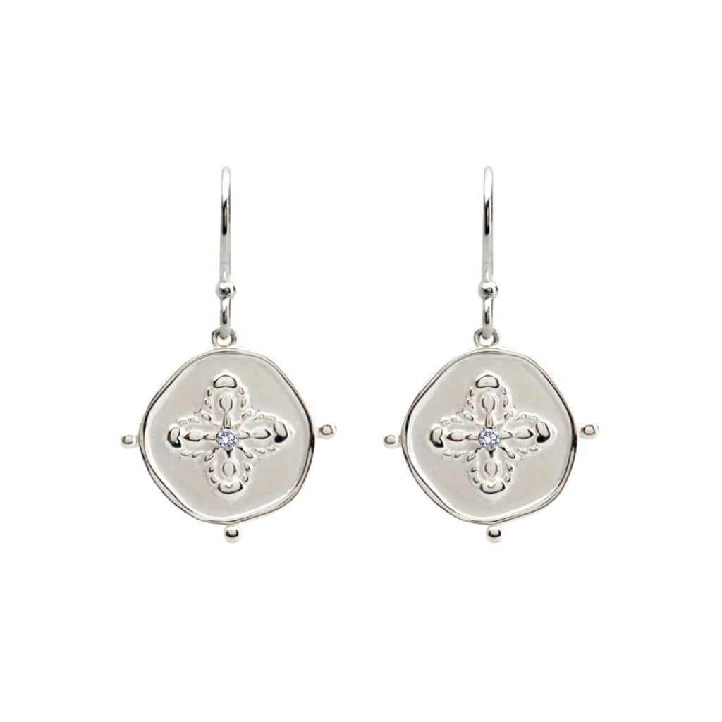 Sahara Small Earrings in Silver by Murkani