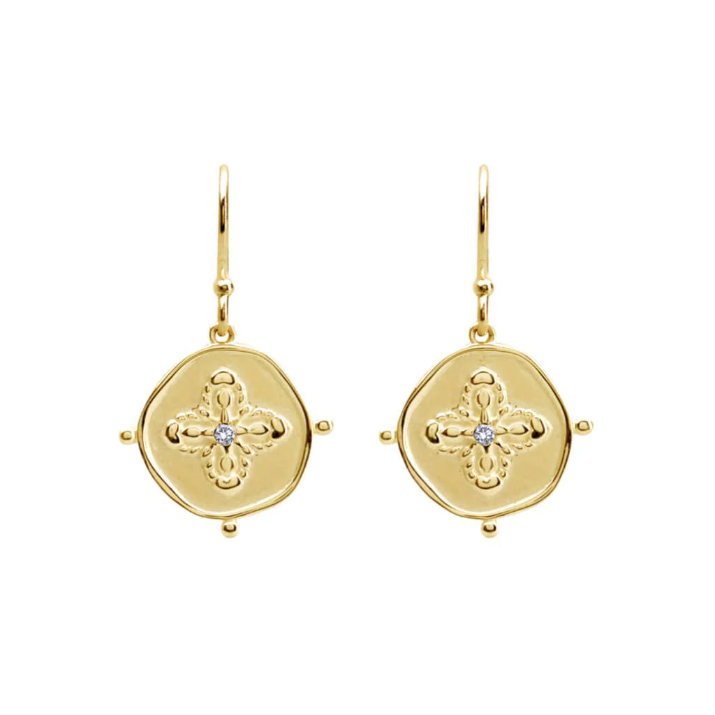 Sahara Small Earrings in Gold by Murkani
