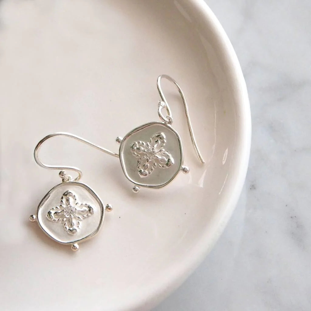 Sahara Small Earrings in Silver by Murkani