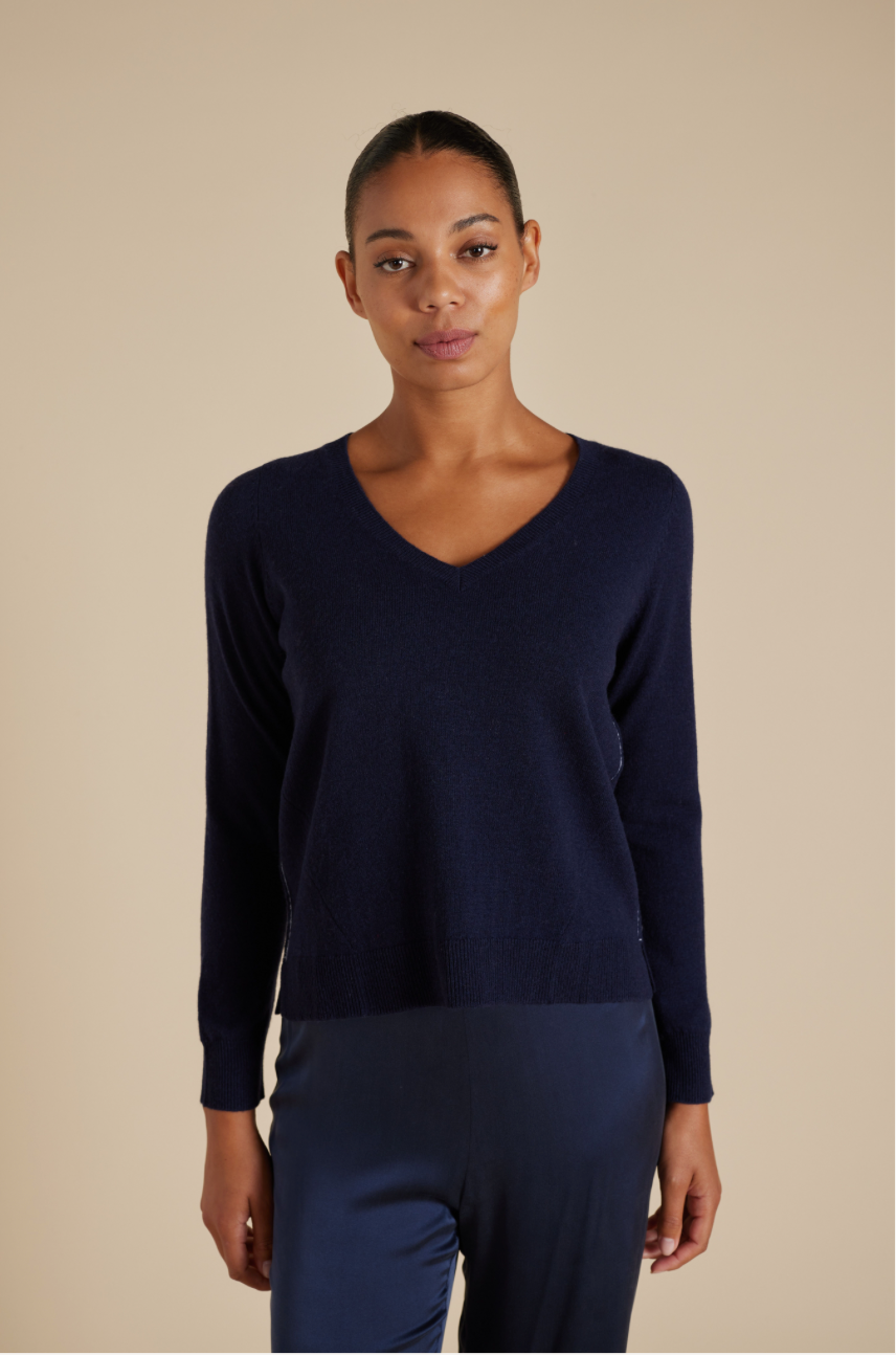 Sonny Sweater in Officer Navy by Alessandra