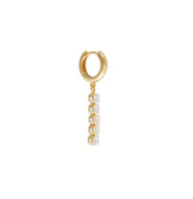 Load image into Gallery viewer, Tennis Chain Hoops in Gold by Fairley

