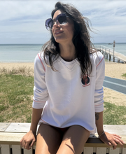 Load image into Gallery viewer, Sag Harbour in Sweatshirt in White by Sophie Moran
