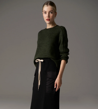 Load image into Gallery viewer, Bennet Lurex Cable Knit in Khaki by Pol
