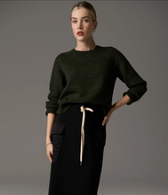 Load image into Gallery viewer, Bennet Lurex Cable Knit in Khaki by Pol
