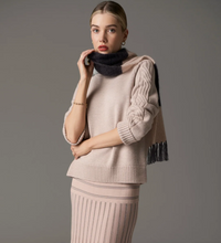 Load image into Gallery viewer, Bennet Lurex Cable  Knit in Blush by Pol
