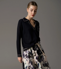 Load image into Gallery viewer, Bennet Lurex Polo Knit in Ink by Pol
