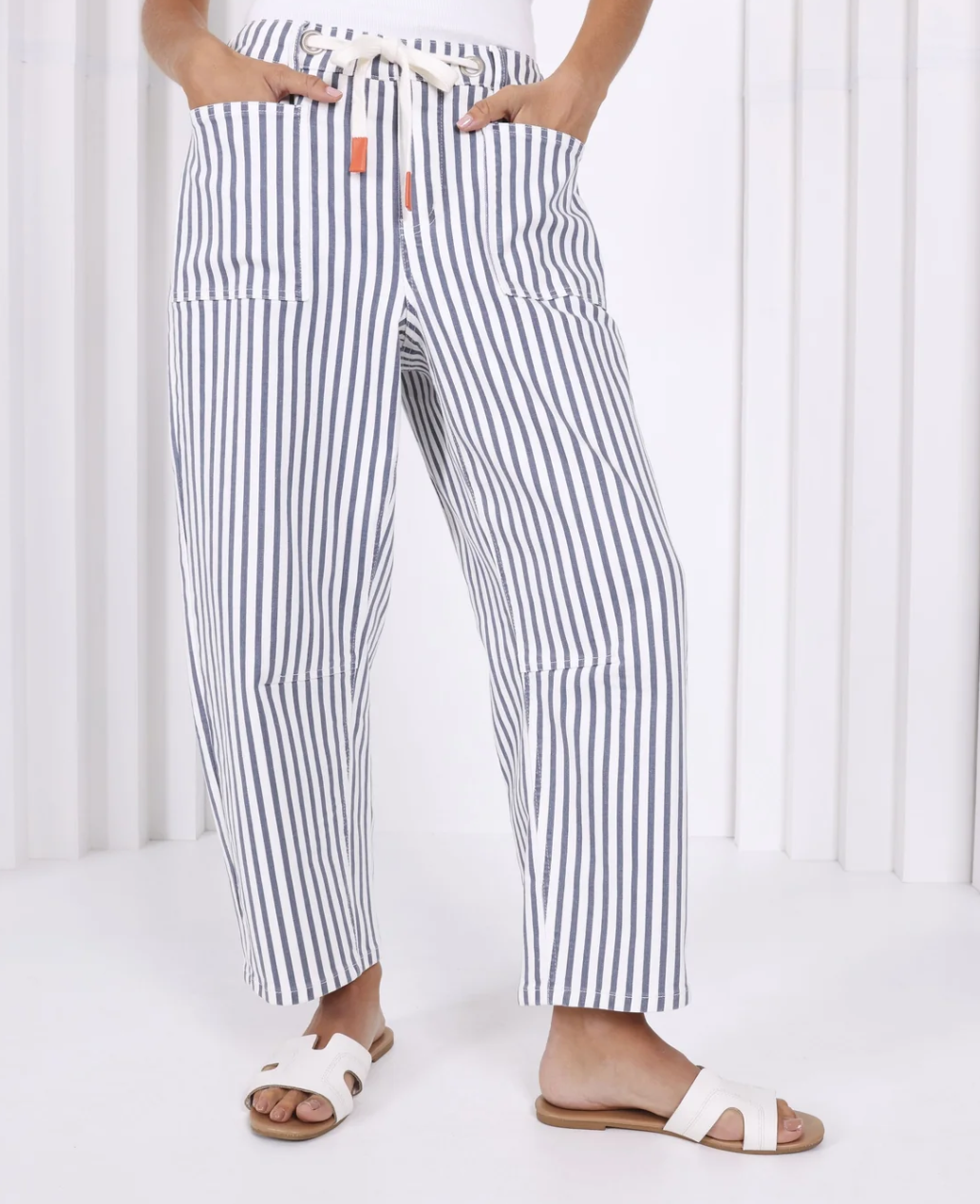 Carter Barrel Jean in Blue Stripe by Monaco Jeans