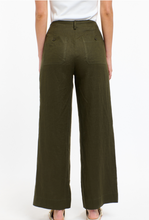 Load image into Gallery viewer, Perry Linen Drawsting Pant in Khaki by 365 Days
