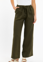 Load image into Gallery viewer, Perry Linen Drawsting Pant in Khaki by 365 Days
