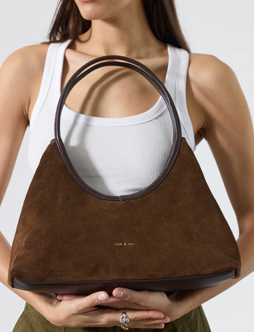 Milo Hobo Bag in Ebony by Nat & Nin