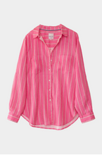 Load image into Gallery viewer, Boyfriend Shirt in Pink Peppermint Stripe by HUT
