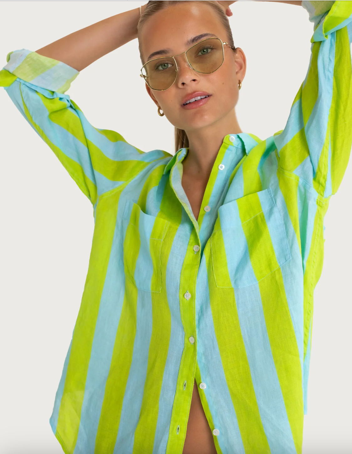Lunch With Me Boyfriend Linen Shirt by HUT