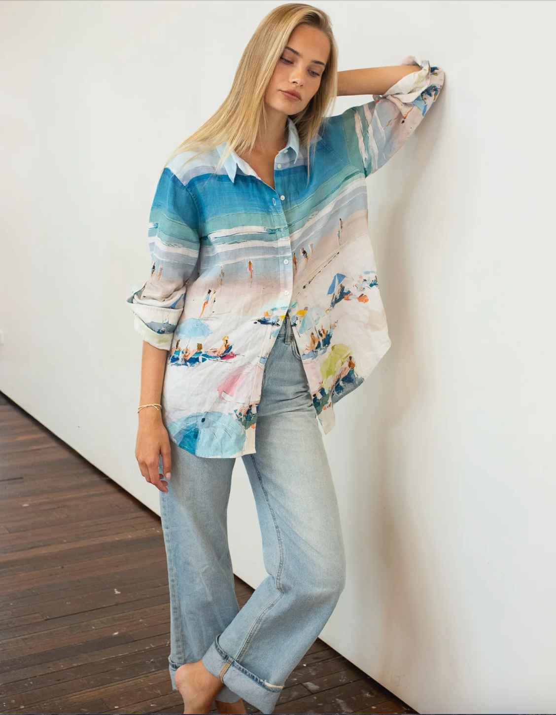 The Beach Boyfriend Linen Shirt by HUT