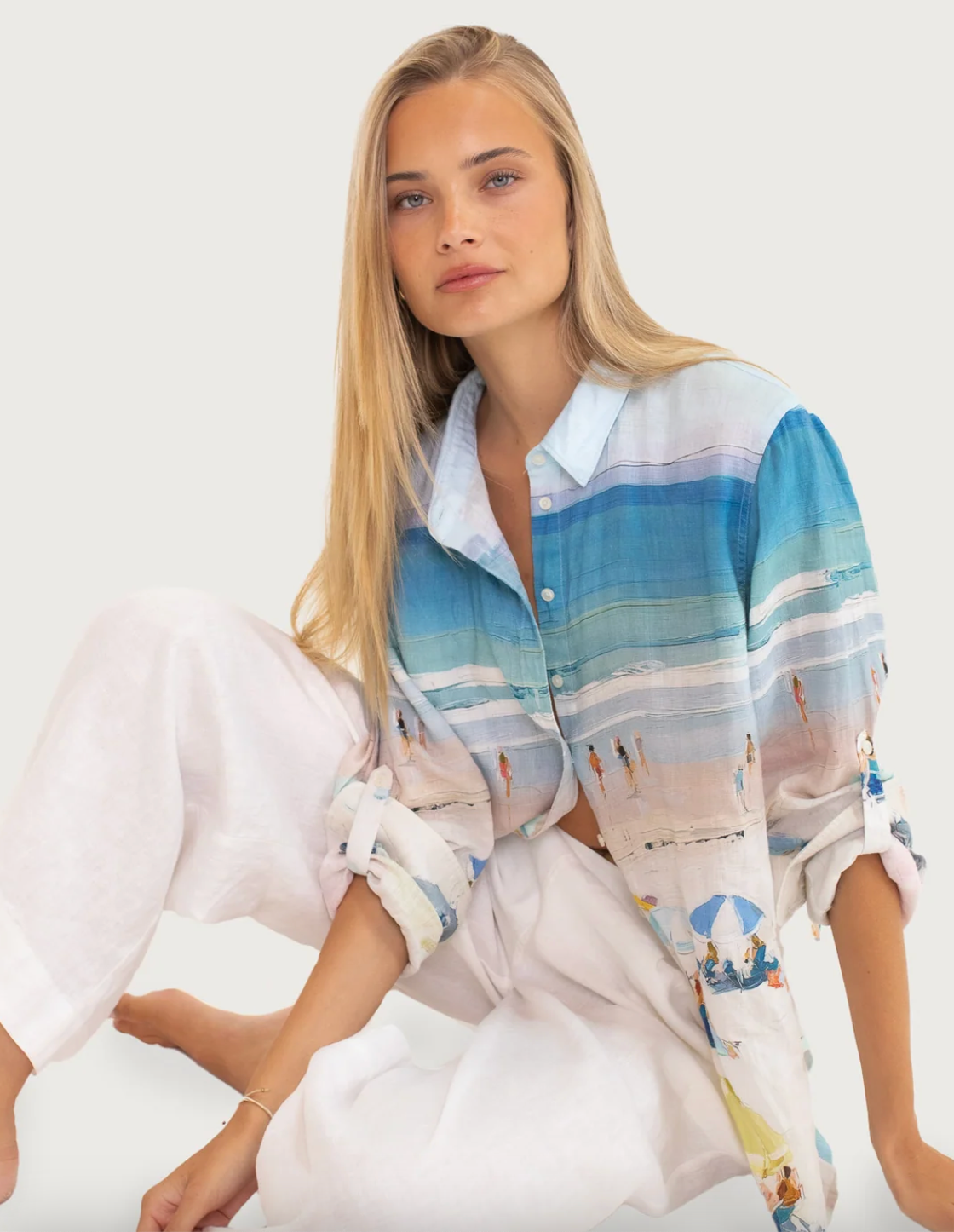 The Beach Boyfriend Linen Shirt by HUT
