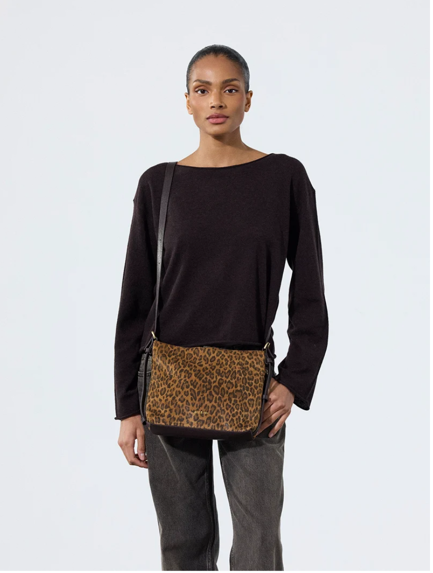 Mini Moreen Shoulder Bag in Leopard by Nat & Nin