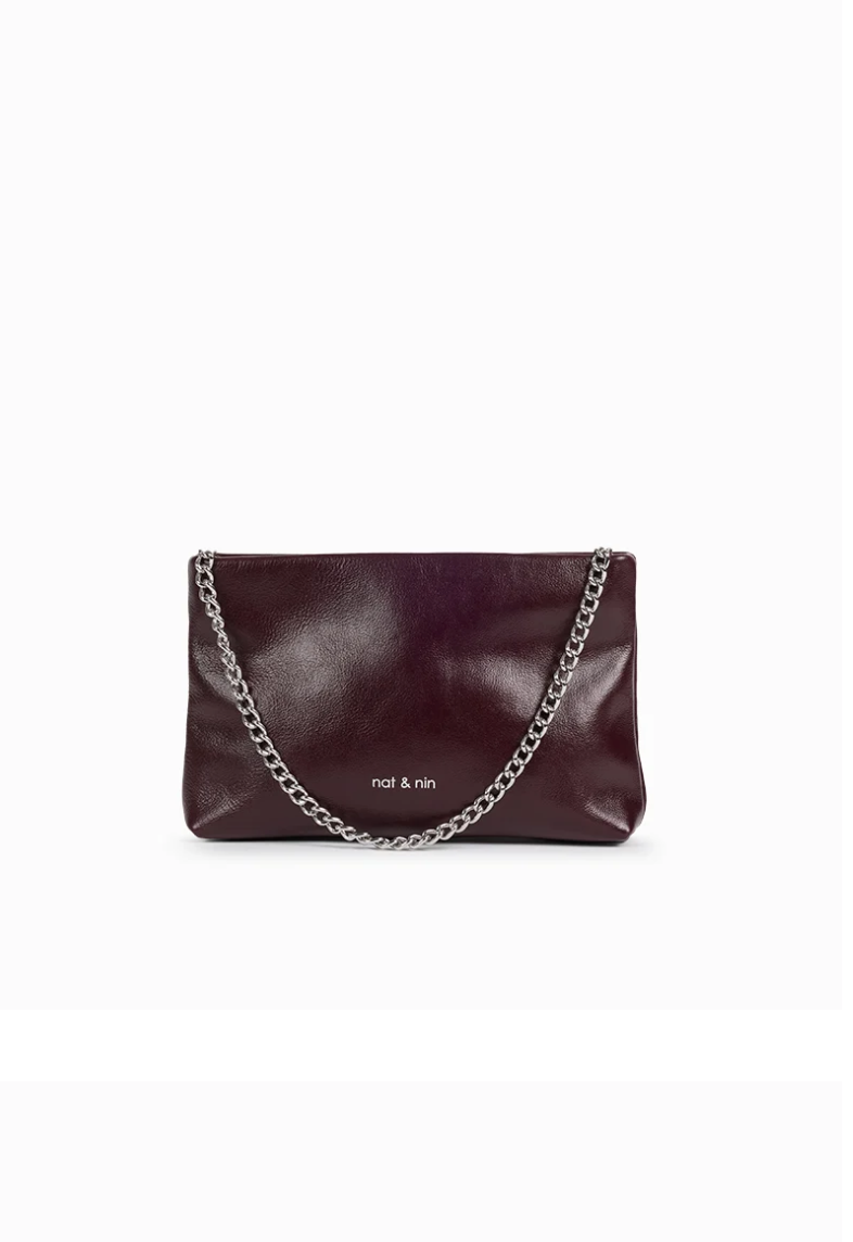 Molly Bag by Nat & Nin in Eggplant Patent
