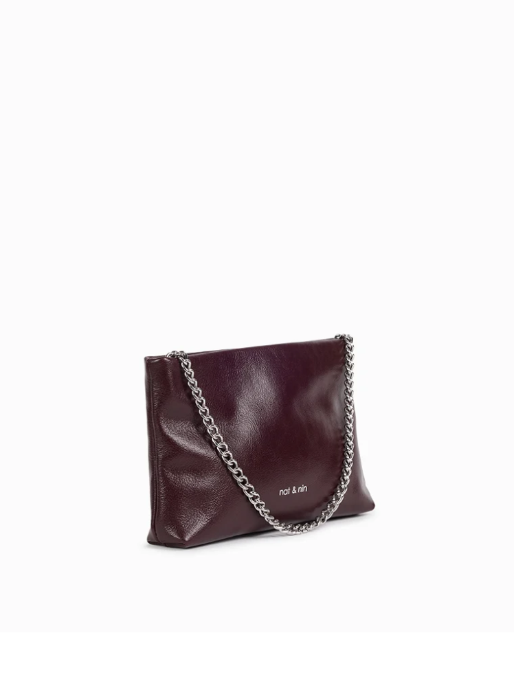 Molly Bag by Nat & Nin in Eggplant Patent