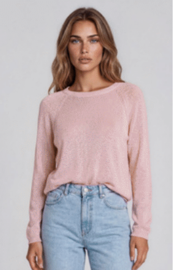 Daniela Long Sleeve Knit in Pink by La Gemme