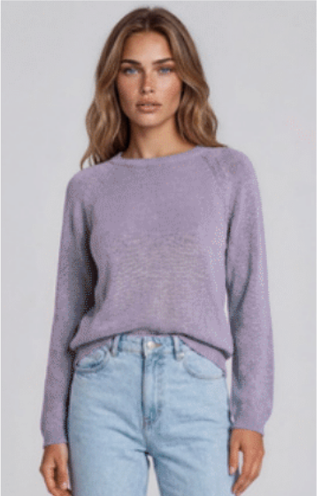 Daniela Long Sleeve Knit in Lilac by La Gemme