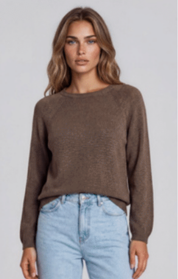 Daniela Long Sleeve Knit in Chocolate by La Gemme