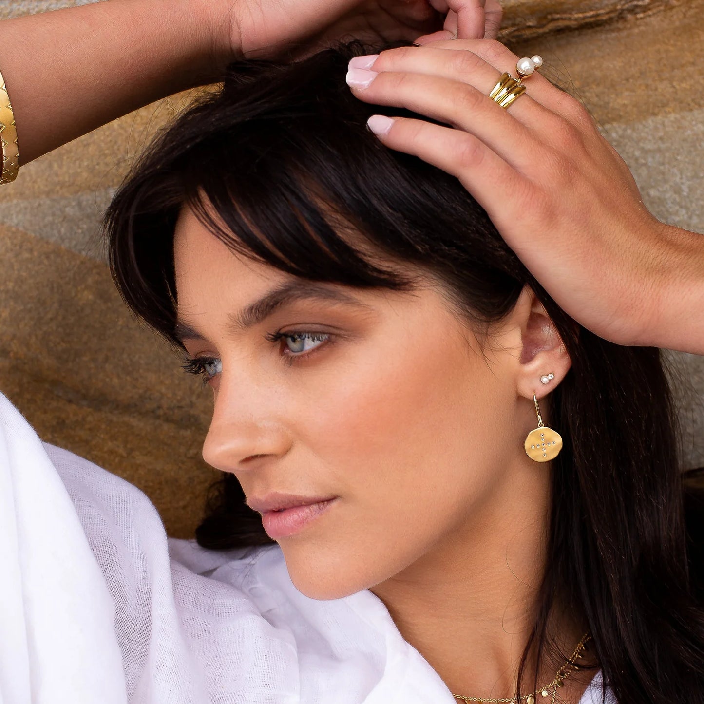 Halcyon Small Earrings in Gold by Murkani