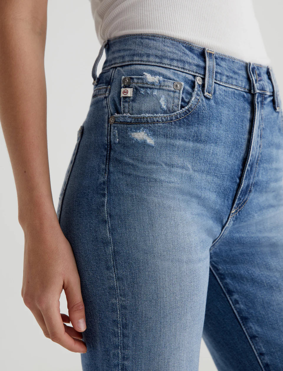 Brinley Crop Jean by AG in 16 Years Postcard