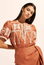 Load image into Gallery viewer, Venture Top in Ginger Embroid by Zoe Kratzman
