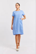 Load image into Gallery viewer, Chiara Linen Dress in Bluebell by Alessandra
