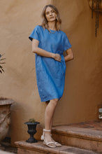 Load image into Gallery viewer, Chiara Linen Dress in Bluebell by Alessandra
