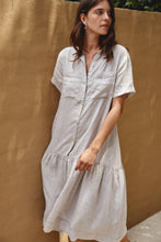 Load image into Gallery viewer, Dora Linen Dress in String by Alessandra
