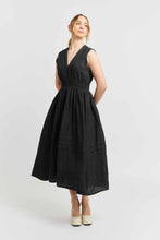 Load image into Gallery viewer, Lucia Linen Dress in Black by Alessandra
