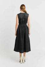 Load image into Gallery viewer, Lucia Linen Dress in Black by Alessandra
