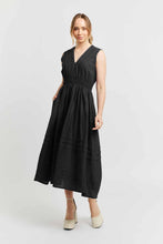 Load image into Gallery viewer, Lucia Linen Dress in Black by Alessandra
