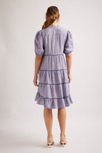 Load image into Gallery viewer, Marcella Dress in Navy Houndstooth Linen by Alessandra

