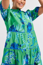 Load image into Gallery viewer, Martina Cotton Silk Dress in Emerald by Alessandra
