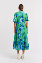 Load image into Gallery viewer, Martina Cotton Silk Dress in Emerald by Alessandra
