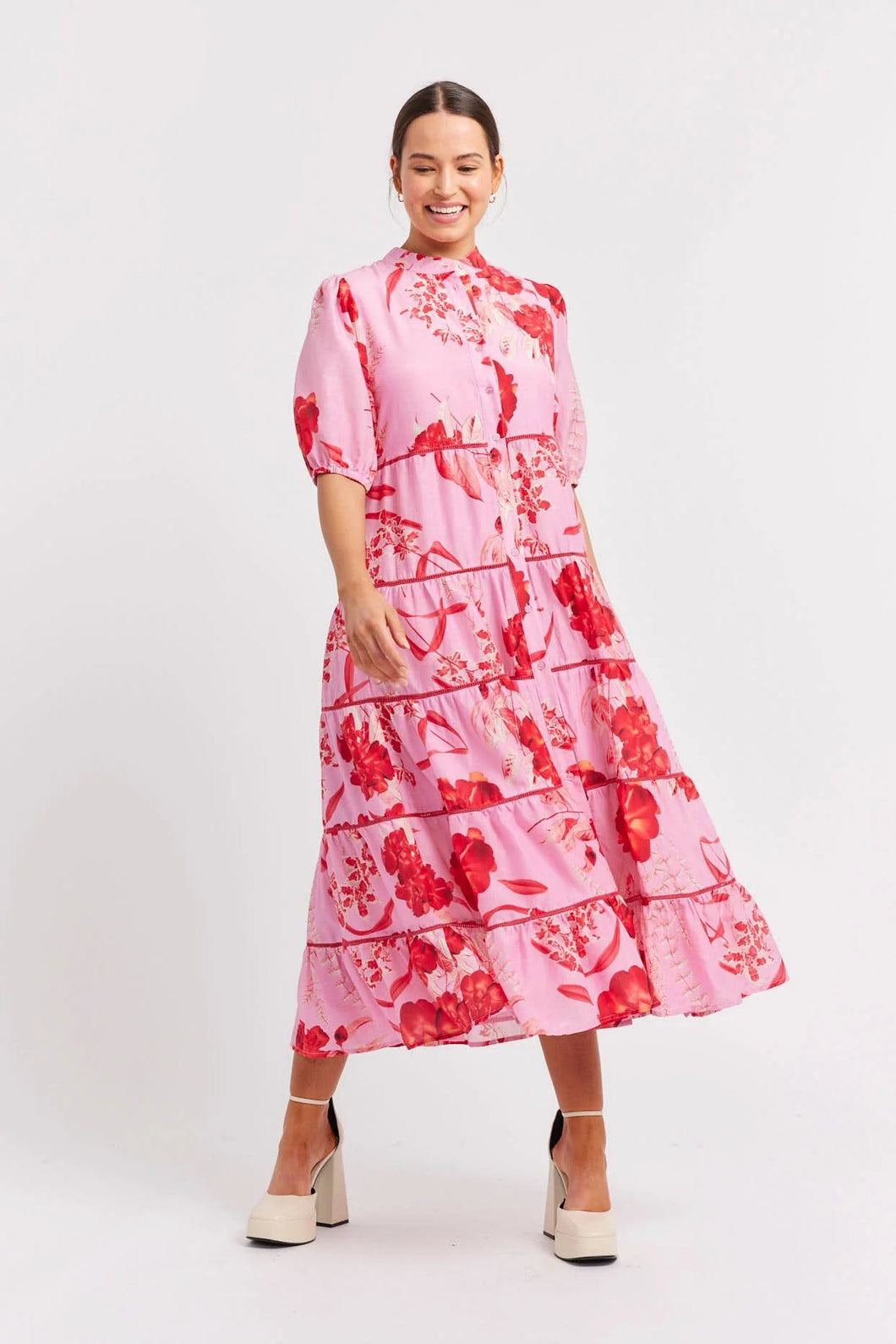 Martina Cotton Silk Dress in Lolly by Alessandra