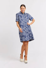 Load image into Gallery viewer, Odyssey Martini Linen Dress in Navy by Alessandra
