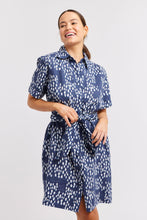 Load image into Gallery viewer, Odyssey Martini Linen Dress in Navy by Alessandra
